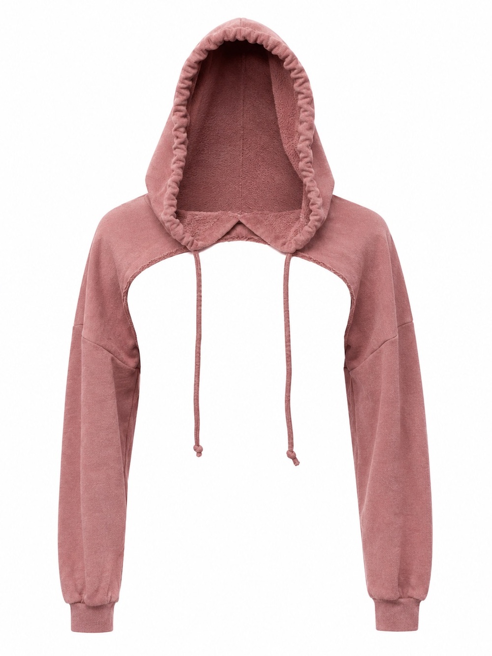 Fashion Nova Dusty Mauve Cropped Hoodie